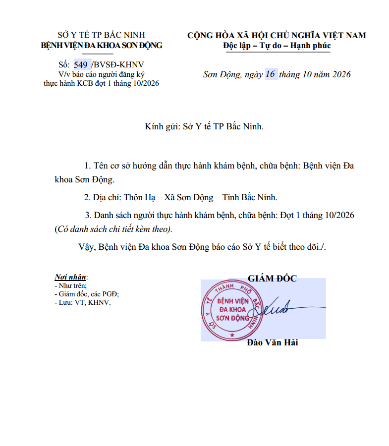 Danh sách - Người đăng ký thực hành KCB đợt 1 tháng 10/2026